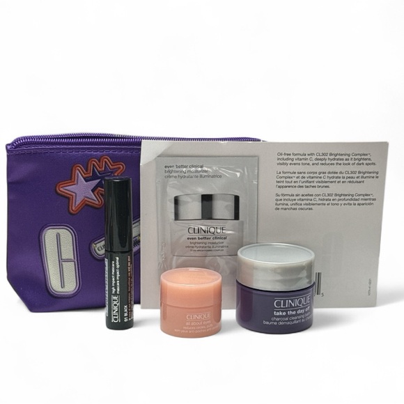 Clinique Other - Clinique Mascara and Skincare Set - Black and Purple